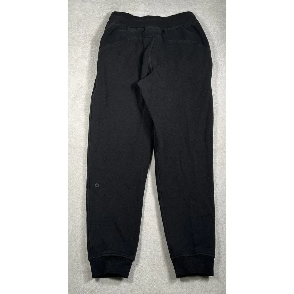 Lululemon Scuba High-Rise Jogger Pants Women's 6 Black Cotton Terry Breathable